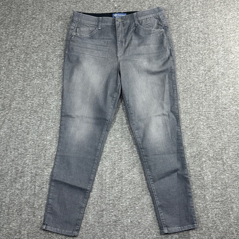 Democracy Modern "Ab"solution High Rise Ankle Length Grey Skinny Jeans Size 14